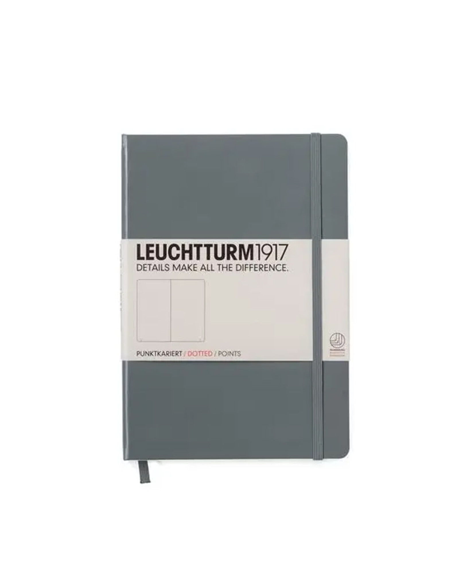 Leuchtturm A5 Hardcover Notebook, Anthracite, Dotted