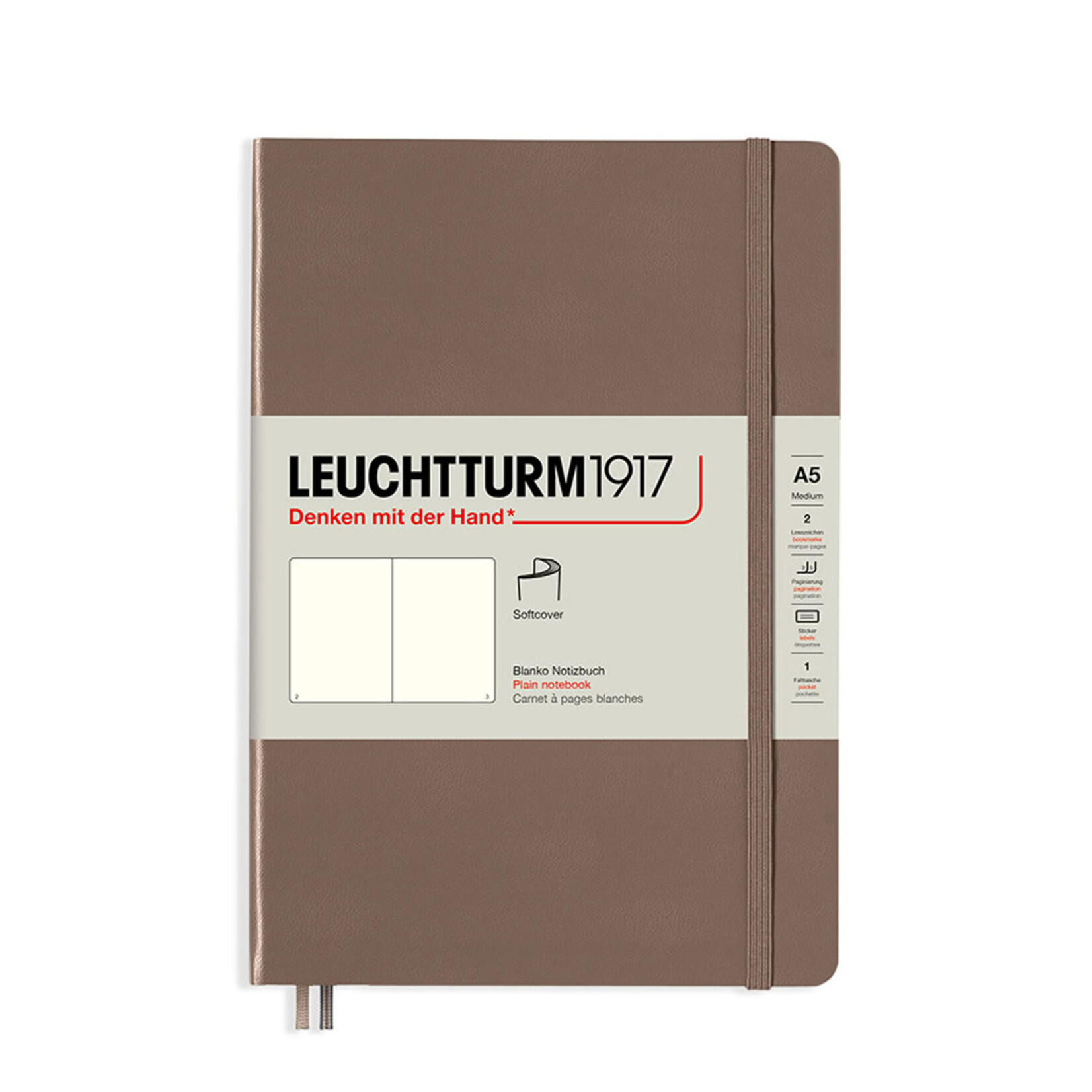 Leuchtturm Leuchtturm1917 Notebook, Medium (A5), Softcover - Warm Earth, Plain