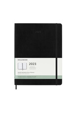 Moleskine 2023  Weekly Planner, 12M, Extra Large, Black, Hard Cover