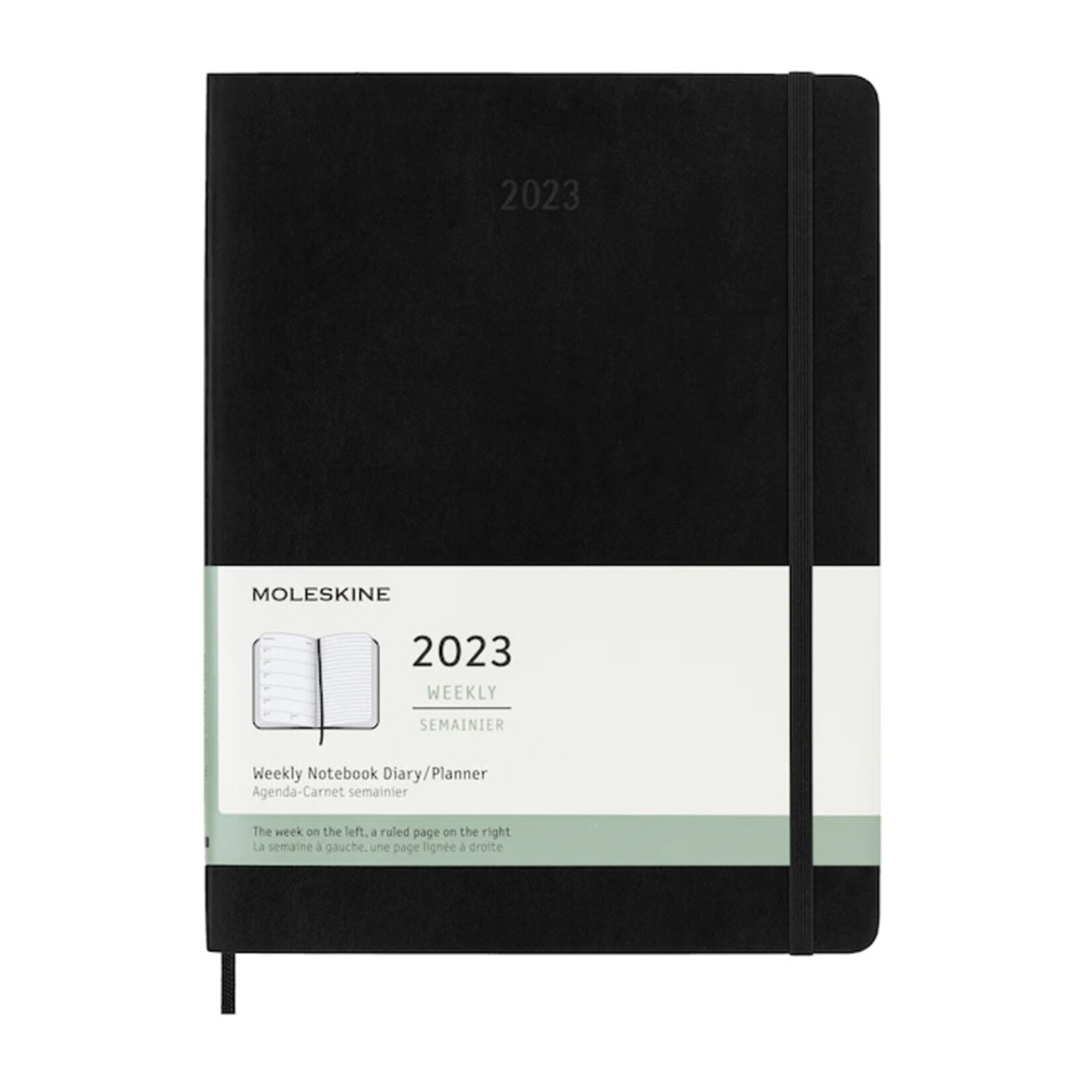 Moleskine Moleskine 12 Month Weekly Planner, 2023, XL, Hardcover - Black