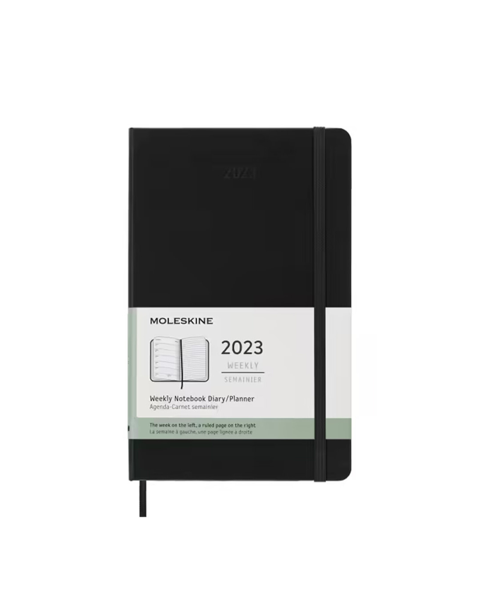 Moleskine 2023  Weekly Planner, 12M, Large, Black, Hard Cover