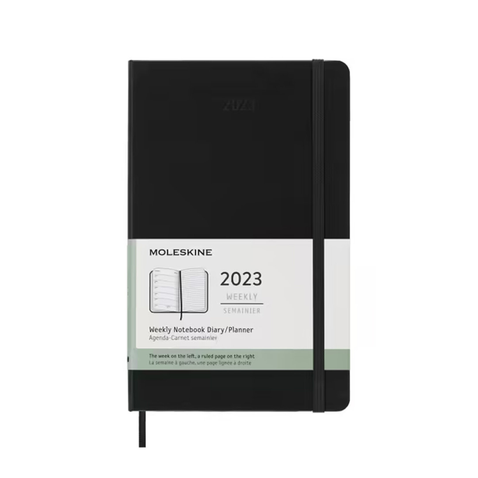 Moleskine 2023  Weekly Planner, 12M, Large, Black, Hard Cover
