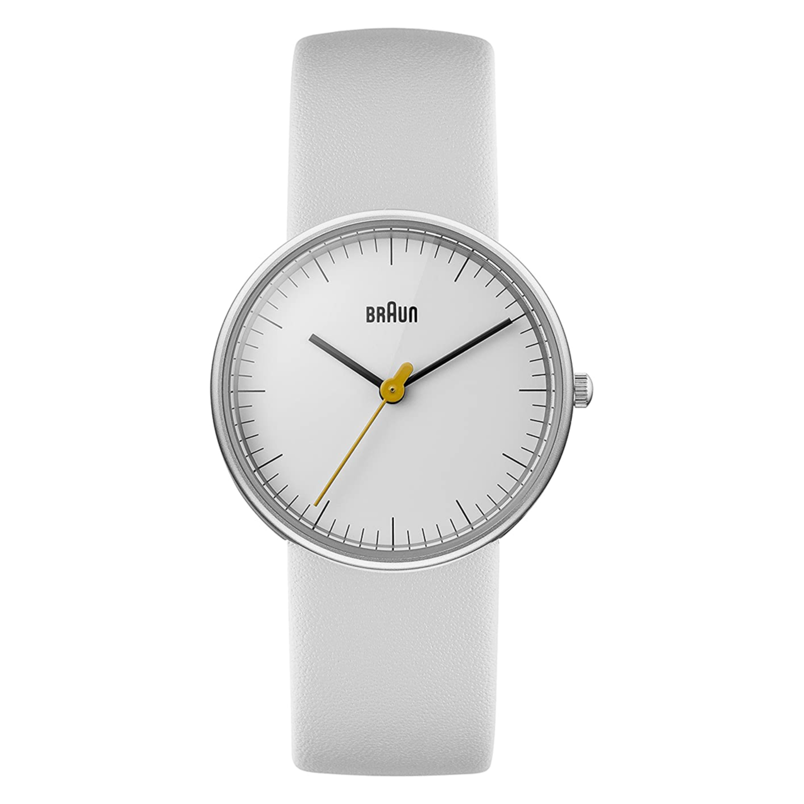 Braun BN0231 Classic Watch with Leather Strap (White)