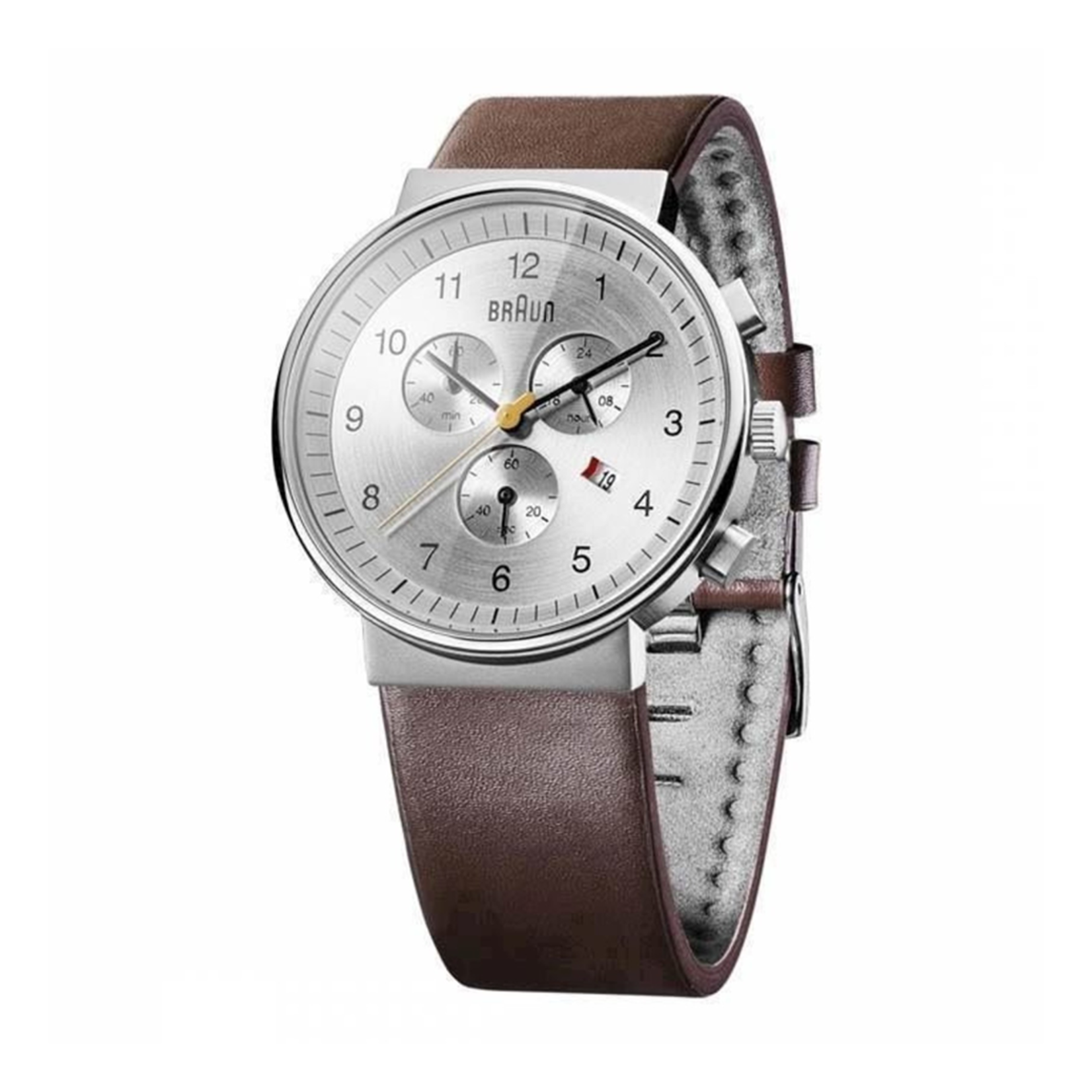 Braun Gents Classic Chronograph Watch with Brown Leather Strap