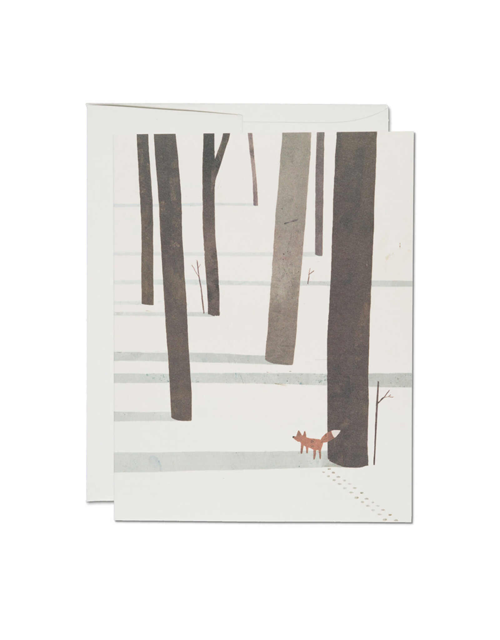 Fox in the Snow holiday greeting card