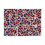 Red Cap Cards Pixels Wrapping Paper Roll (3 Sheets)