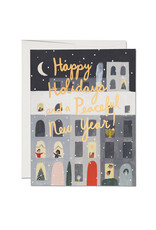 City Snow holiday greeting card, boxed set