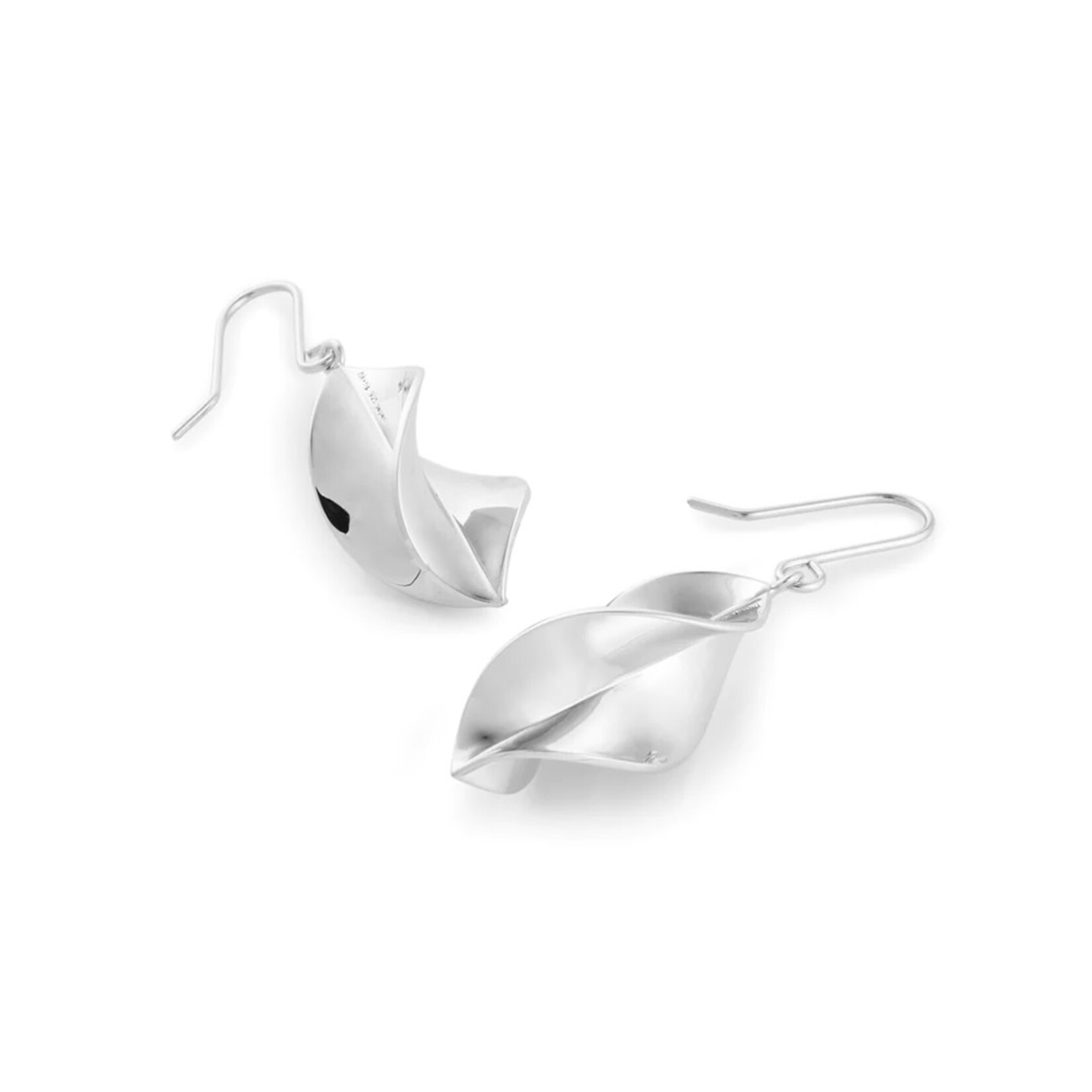 HK + NP Spiral Earrings Mirror Finish