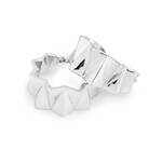 hk+np hk+np Zigzag Earrings - Mirror Finish