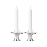 GEORG JENSEN GEORG JENSEN, Bloom Botanica Taper Candleholder Set (2 pcs)
