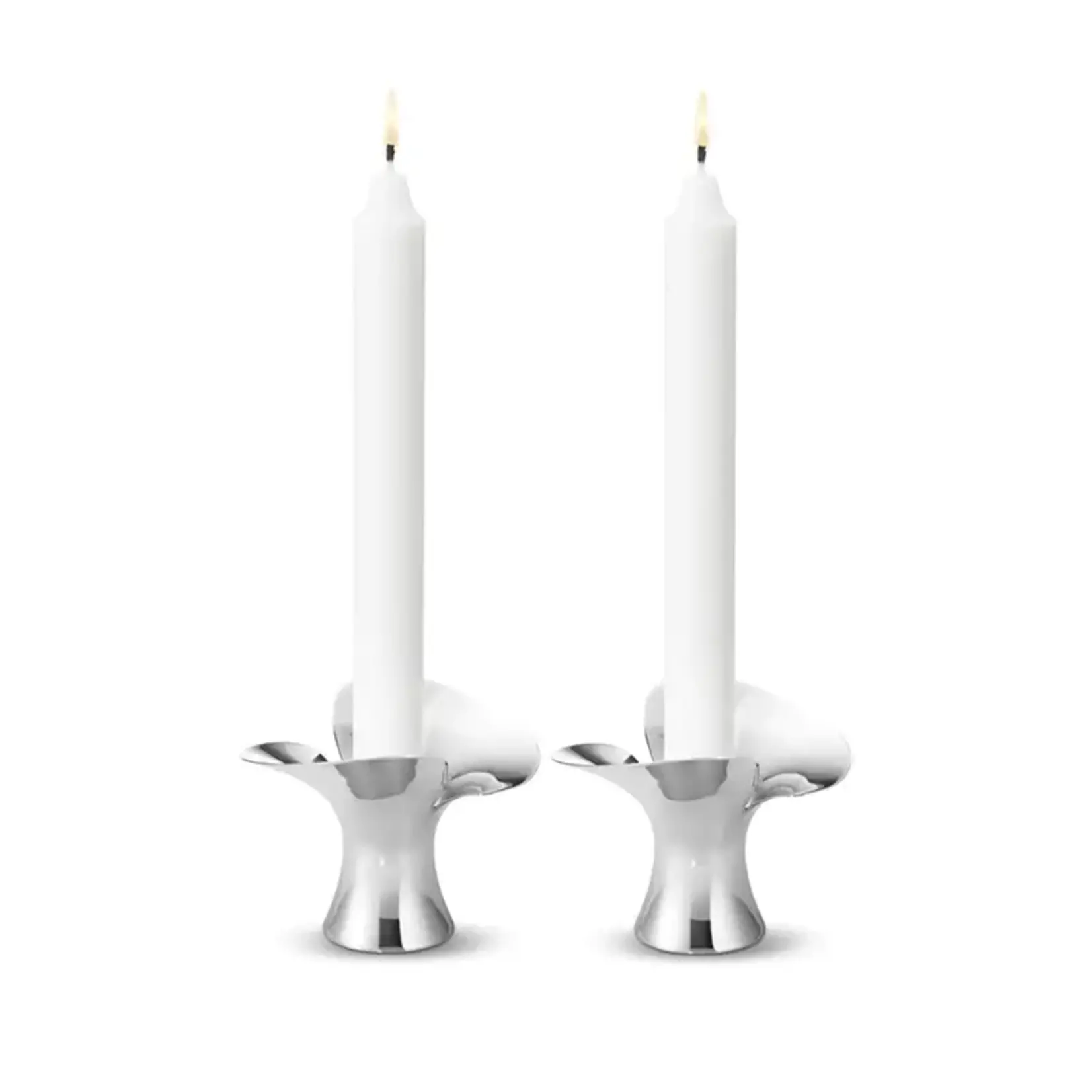 GEORG JENSEN GEORG JENSEN, Bloom Botanica Taper Candleholder Set (2 pcs)