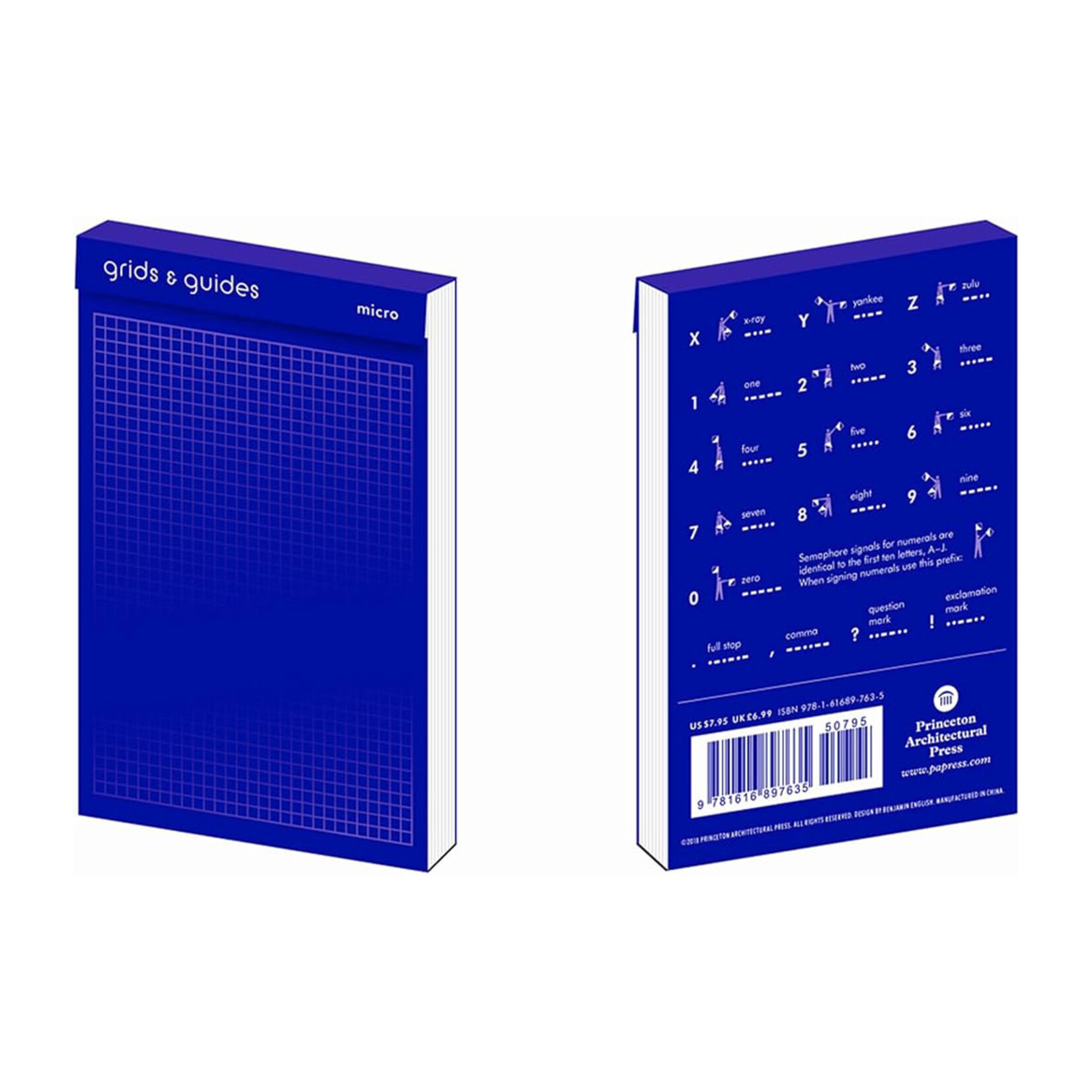 Grids and Guides: A Pocket Size Notebook, Micro Blue