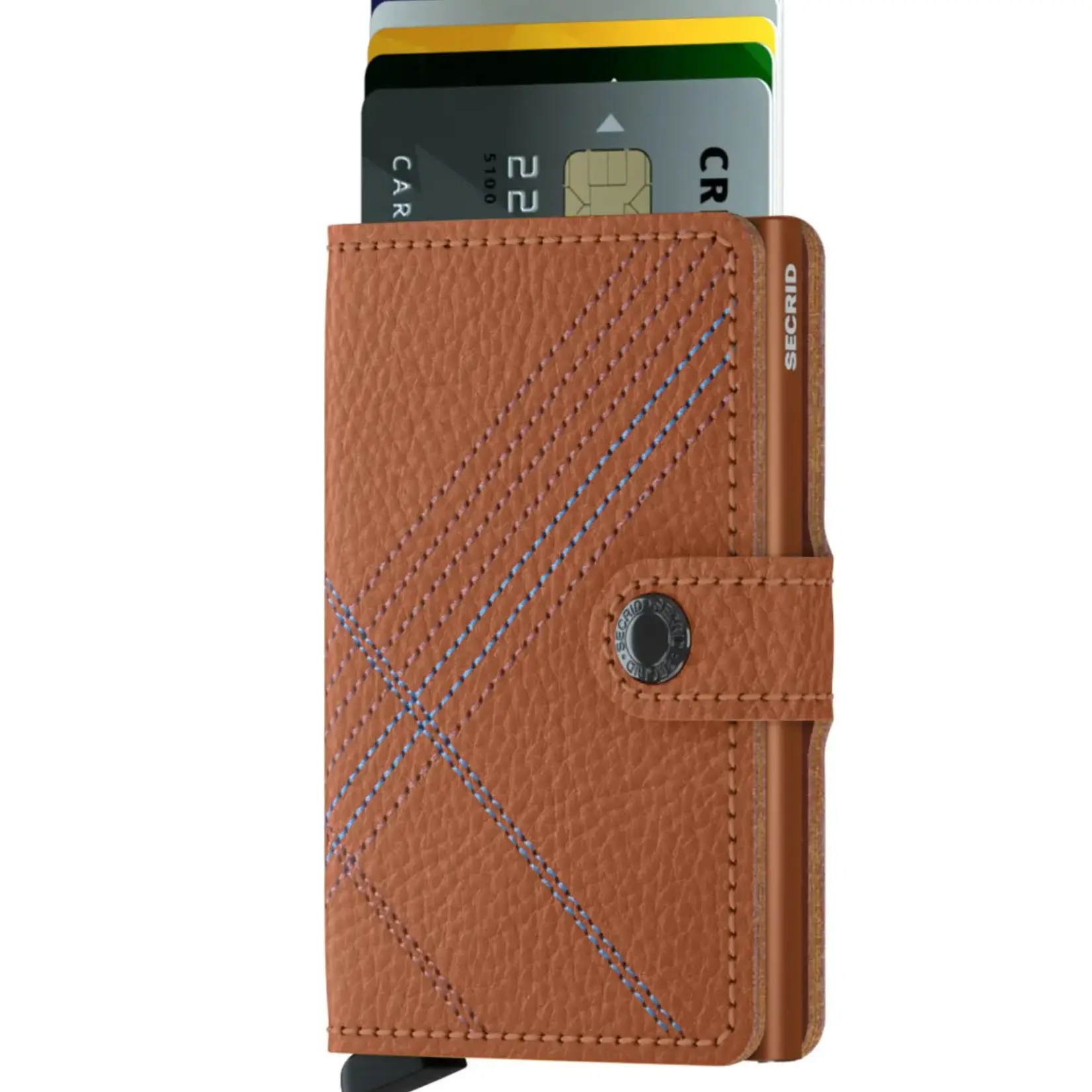 Secrid Secrid Miniwallet Stitch Linea Caramello