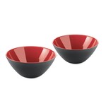 Guzzini Guzzini "My Fusion" Bowls, 12cm (Set of 2) - Black & Red