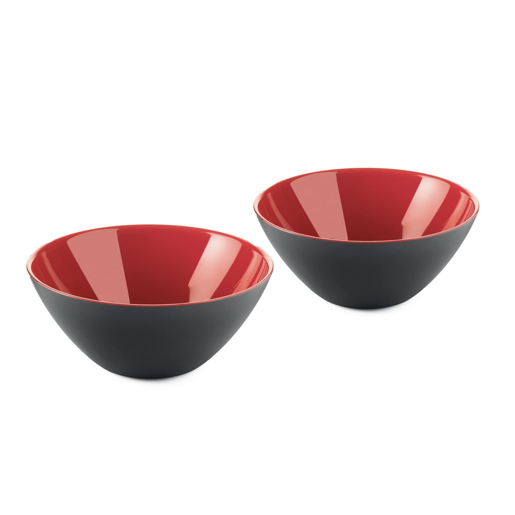 Guzzini Guzzini "My Fusion" Bowls, 12cm (Set of 2) - Black & Red