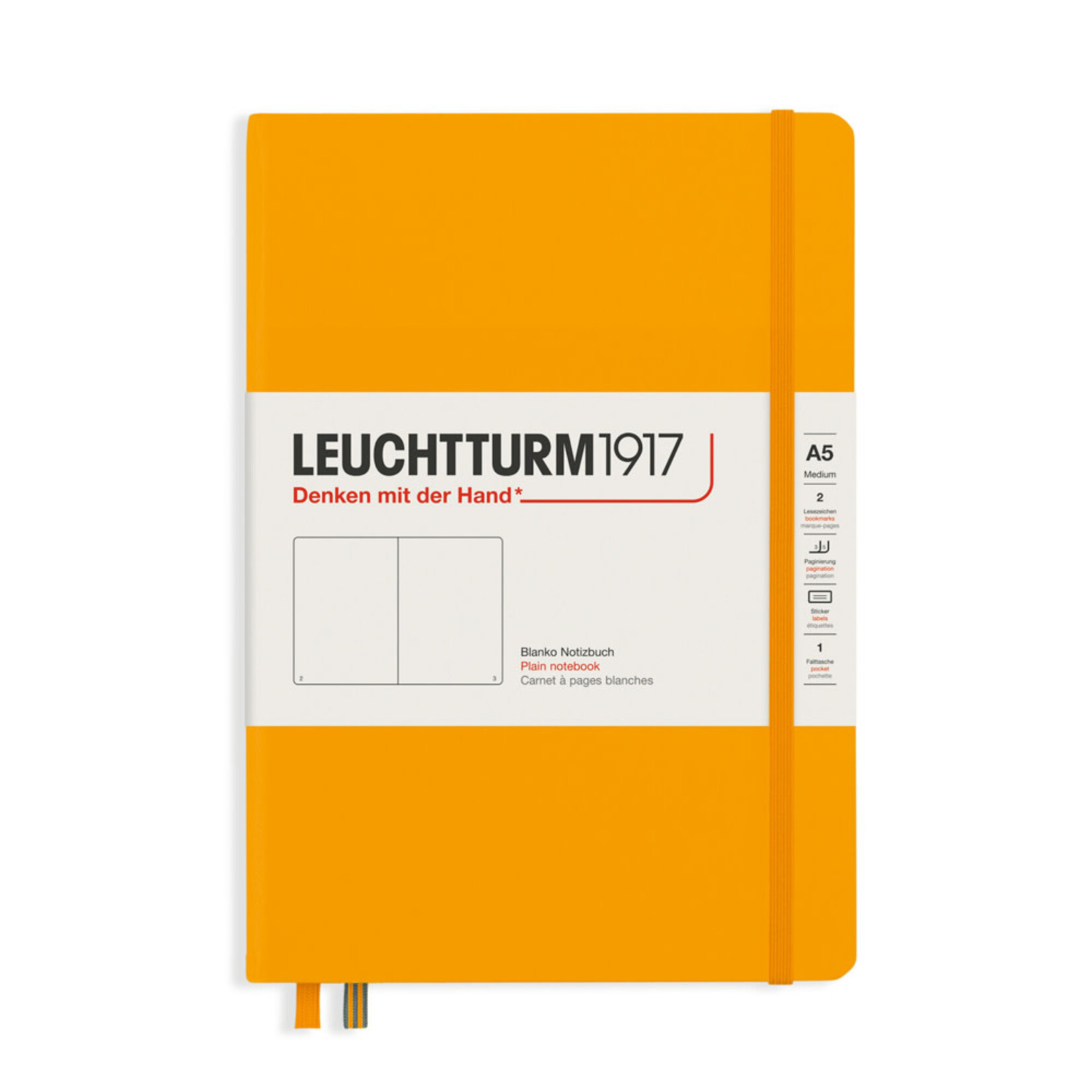 Leuchtturm Leuchtturm1917 Notebook, Medium (A5), Hardcover - Rising Sun, Plain