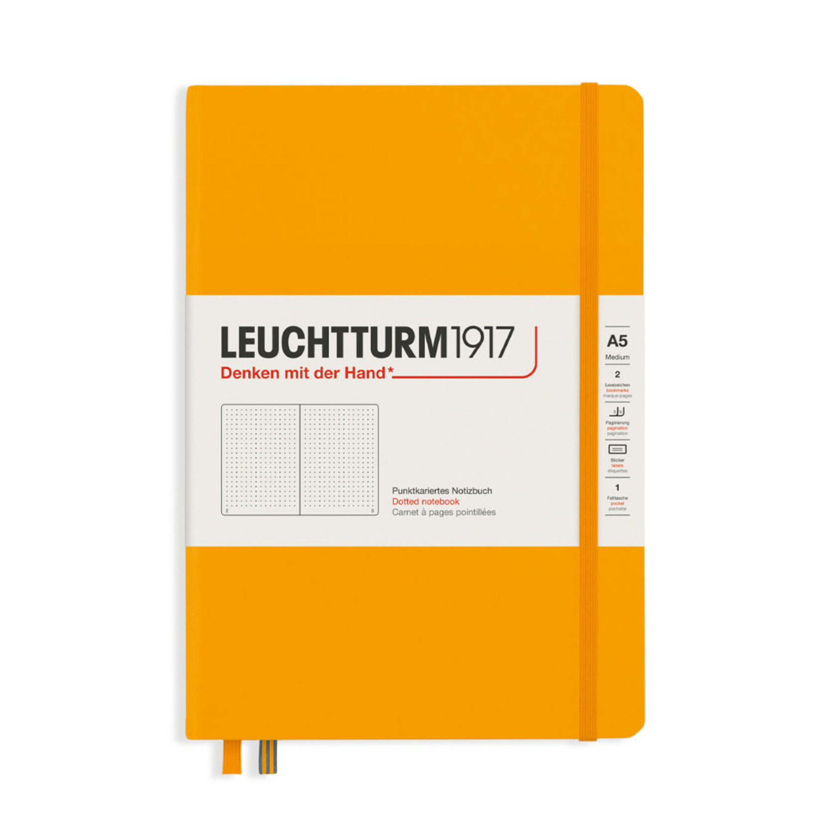 Leuchtturm Leuchtturm1917 Notebook, Medium (A5), Hardcover - Rising Sun, Dotted