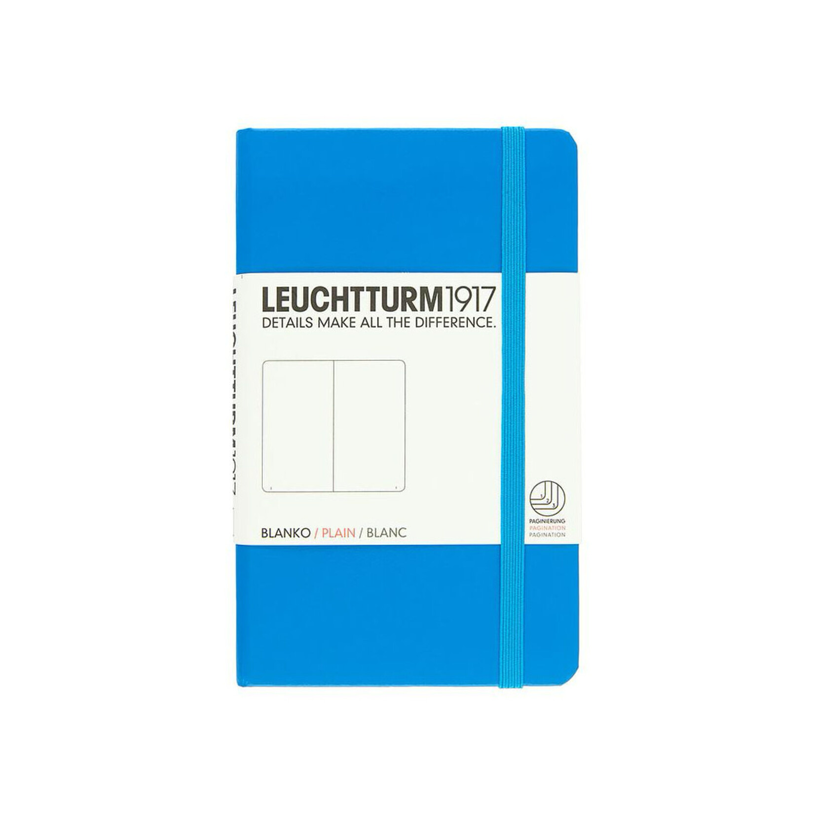 Leuchtturm Leuchtturm1917 Notebook, Pocket (A6), Hardcover - Azure, Plain