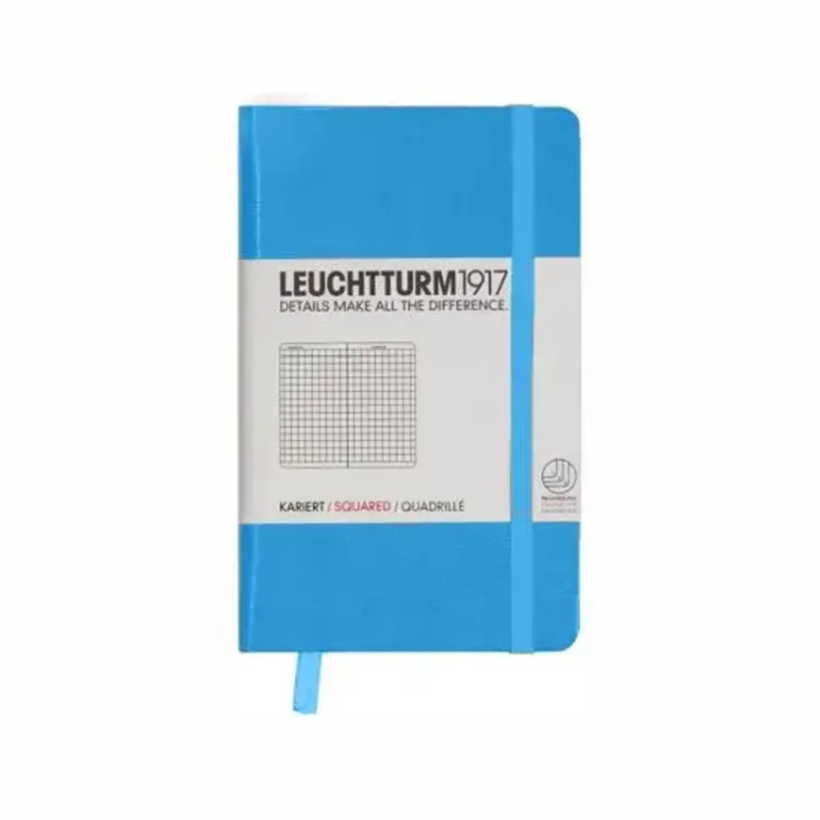 Leuchtturm Leuchtturm Squared Pocket Hardcover Notebook, Azure