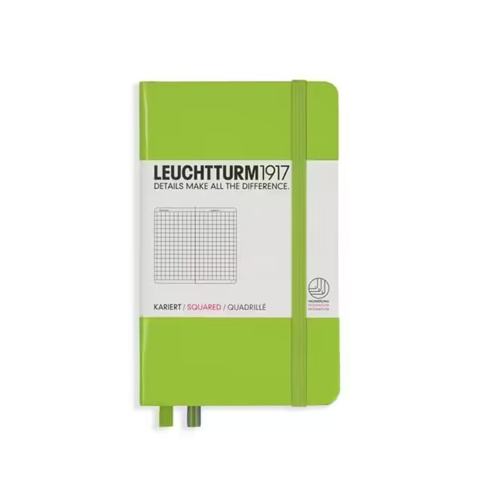 Leuchtturm Leuchtturm1917 Notebook, Pocket (A6), Hardcover - Lime, Squared