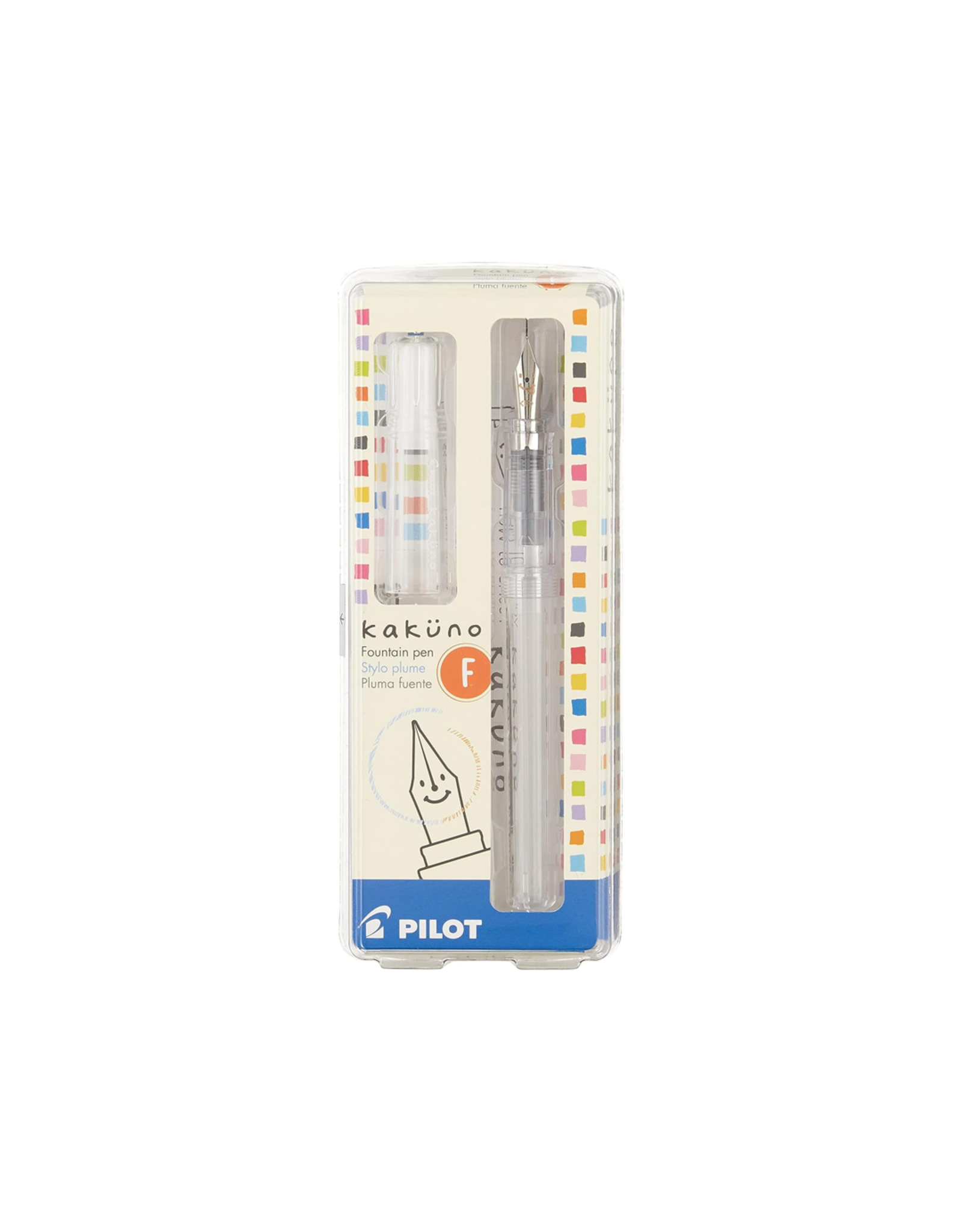 Pilot Kakuno Fountain Pen Fine Nib - Clear - Swipe Design