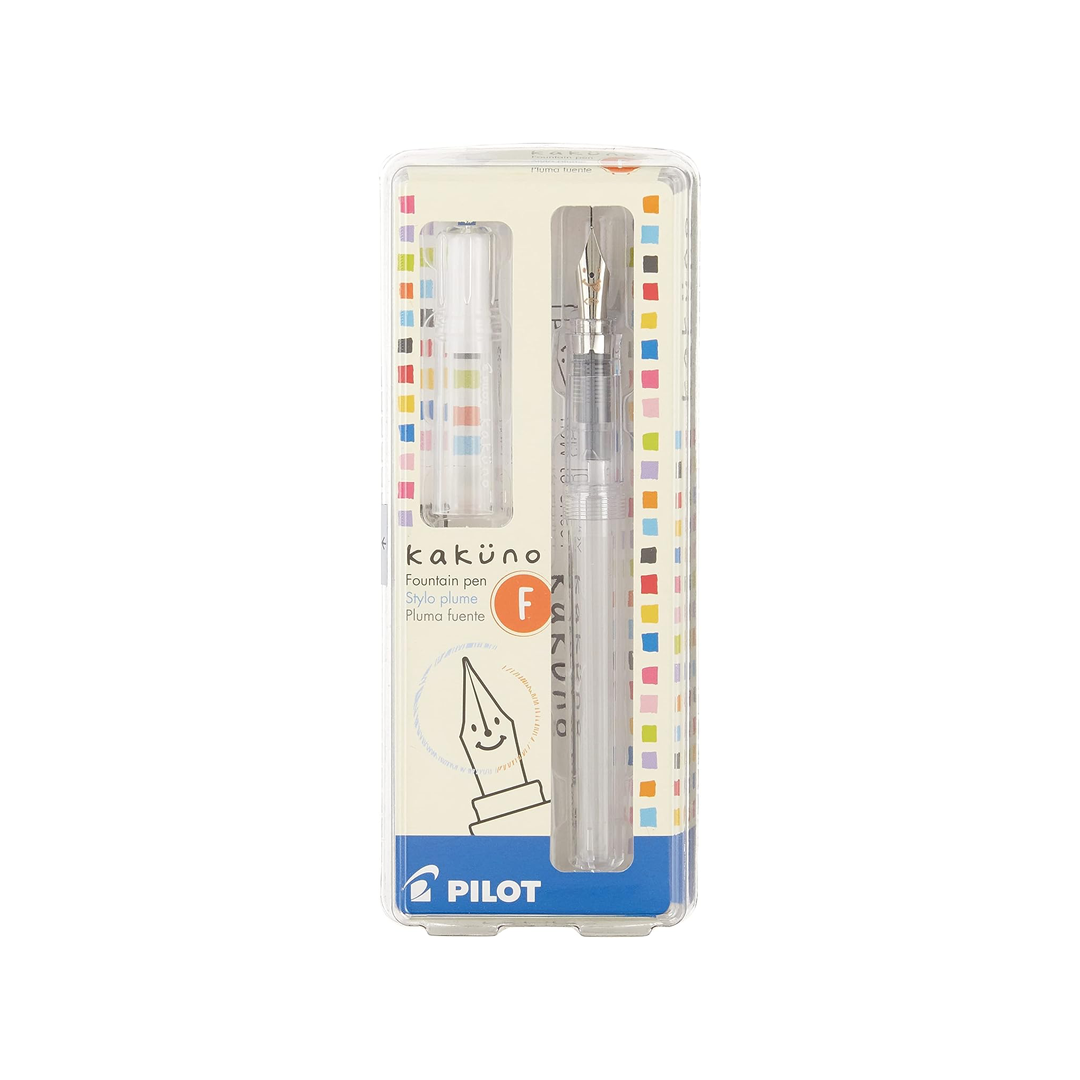 Pilot Kakuno Fountain Pen Fine Nib - Clear - Swipe Design