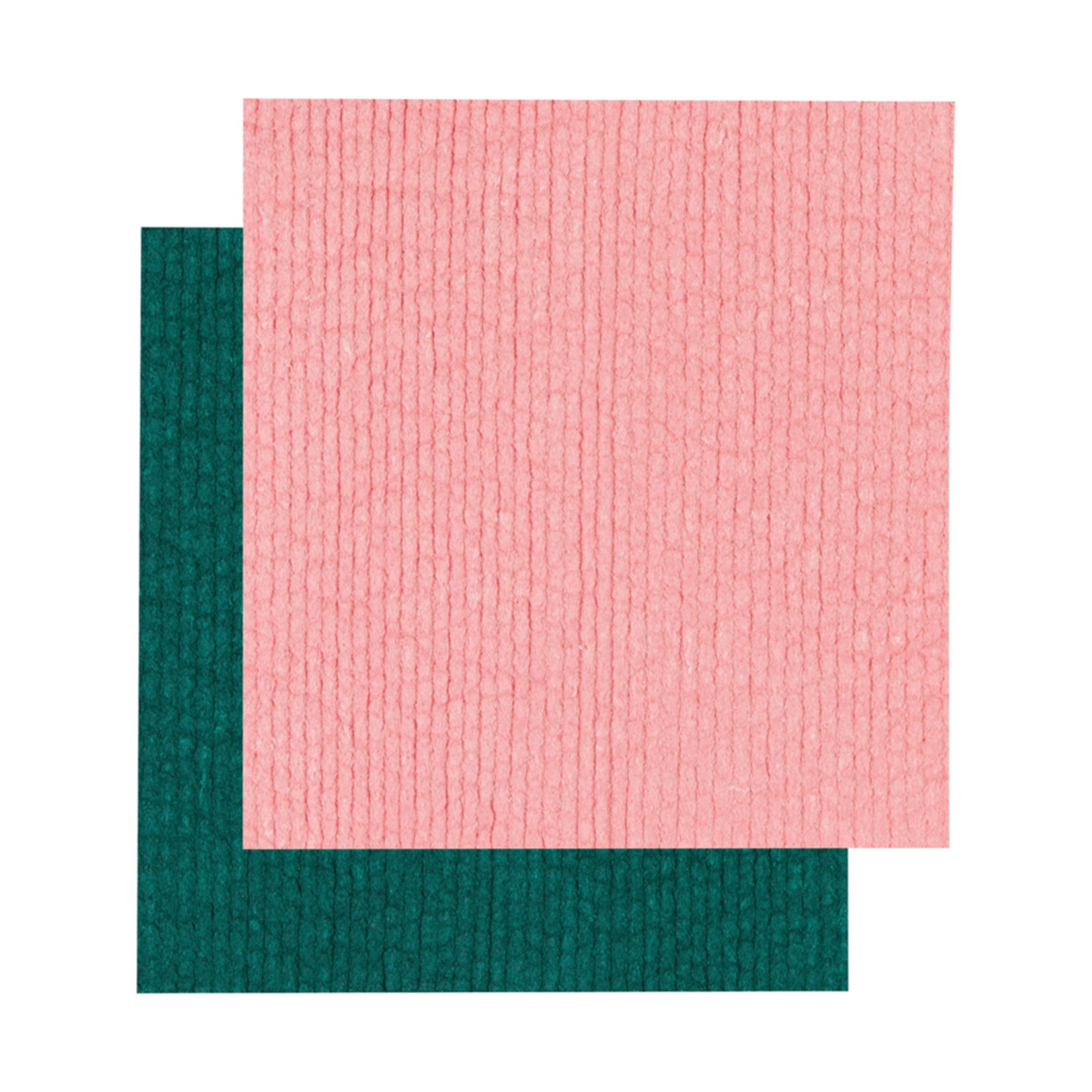 Danica Danica Ecologie Swedish Sponge Cloth Set of 2, Evergreen and Blossom
