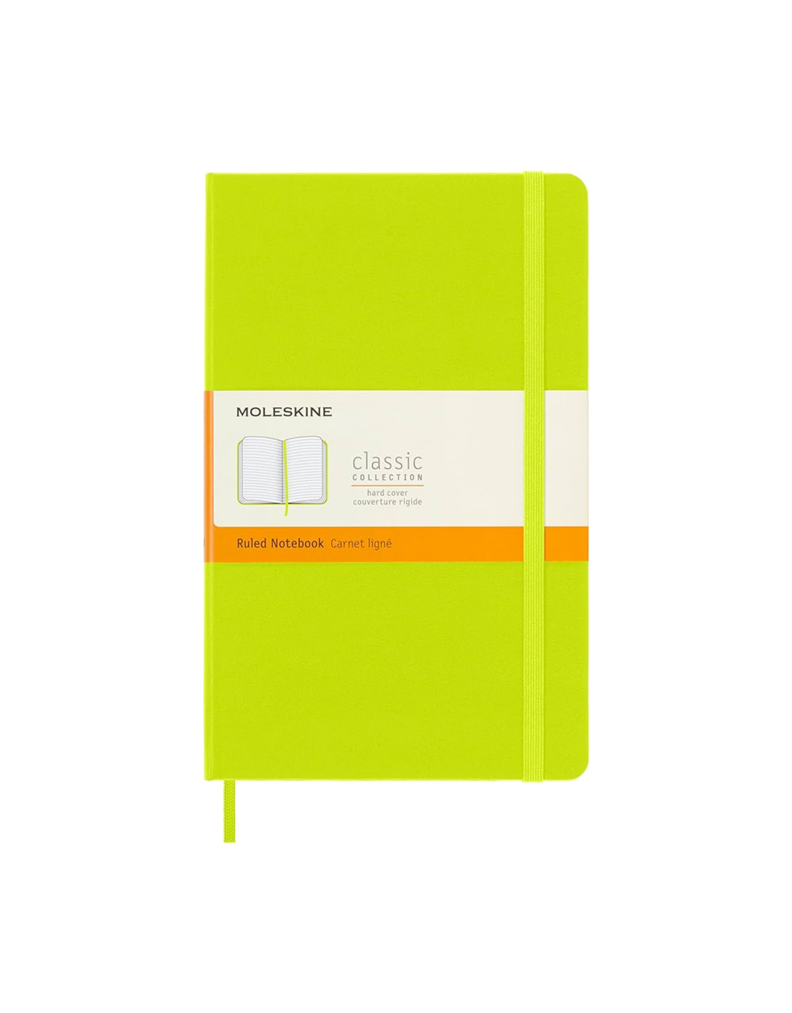 Moleskine Moleskine Classic Notebook, Large, Plain, Lemon Green, Hard Cover (5 x 8.25)