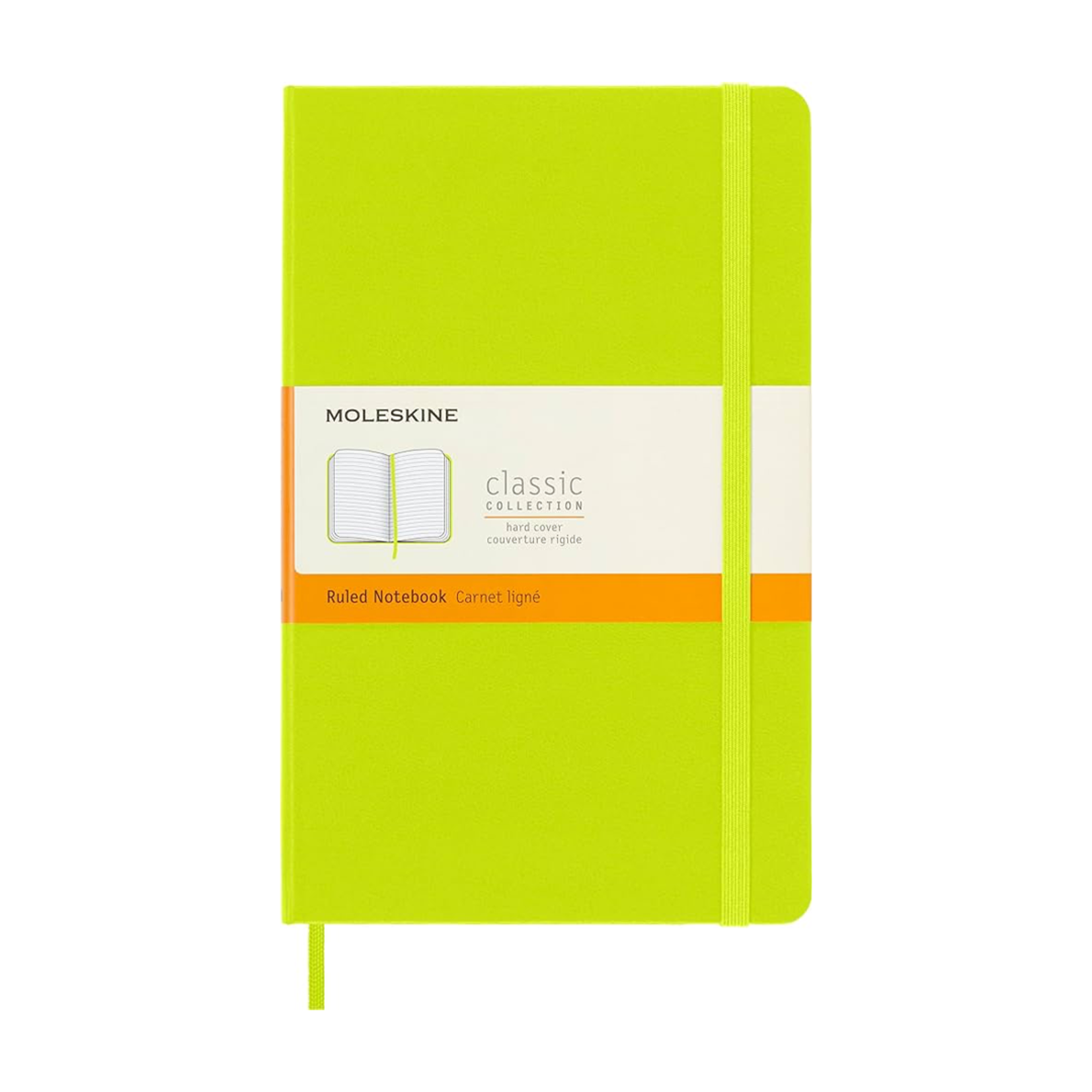 Moleskine Moleskine Classic Notebook, Large, Hardcover - Lemon Green, Plain