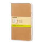 Moleskine Moleskine Cahier Journal, Large, Softcover - Kraft, Plain (Set of 3)