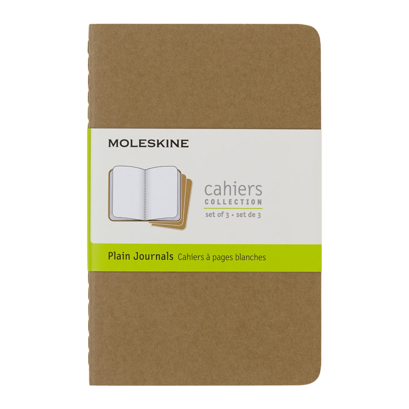 Moleskine Moleskine Cahier Journal, Pocket, Softcover - Kraft, Plain (Set of 3)