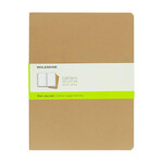 Moleskine Moleskine Cahier Journal, XL, Softcover - Kraft, Plain (Set of 3)