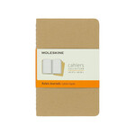 Moleskine Moleskine Cahier Journal, Pocket, Softcover - Kraft, Ruled (Set of 3)