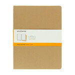 Moleskine Moleskine Cahier Journal, XL, Softcover - Kraft, Ruled (Set of 3)