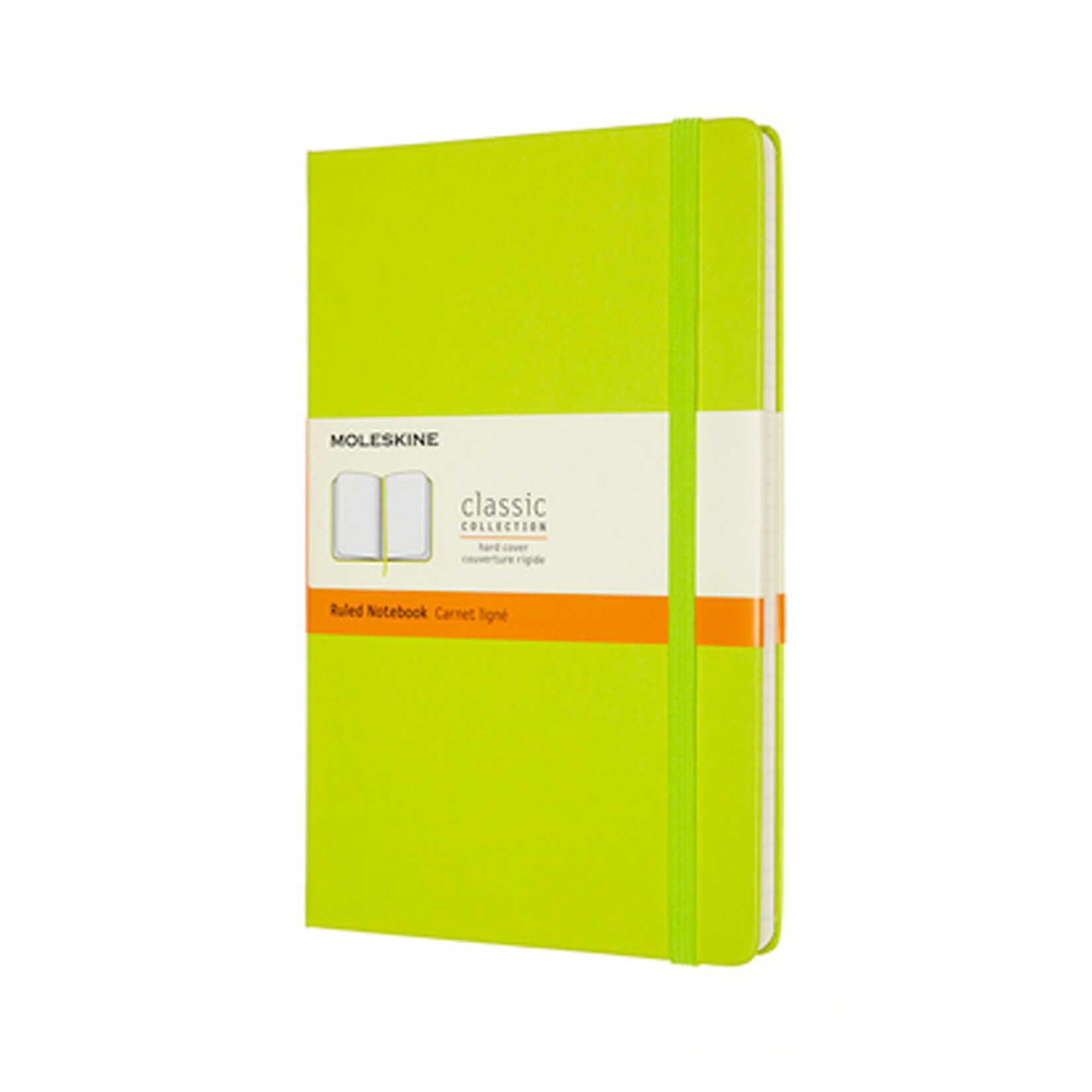 Moleskine Moleskine Classic Notebook, Large, Ruled, Lemon Green, Hard Cover