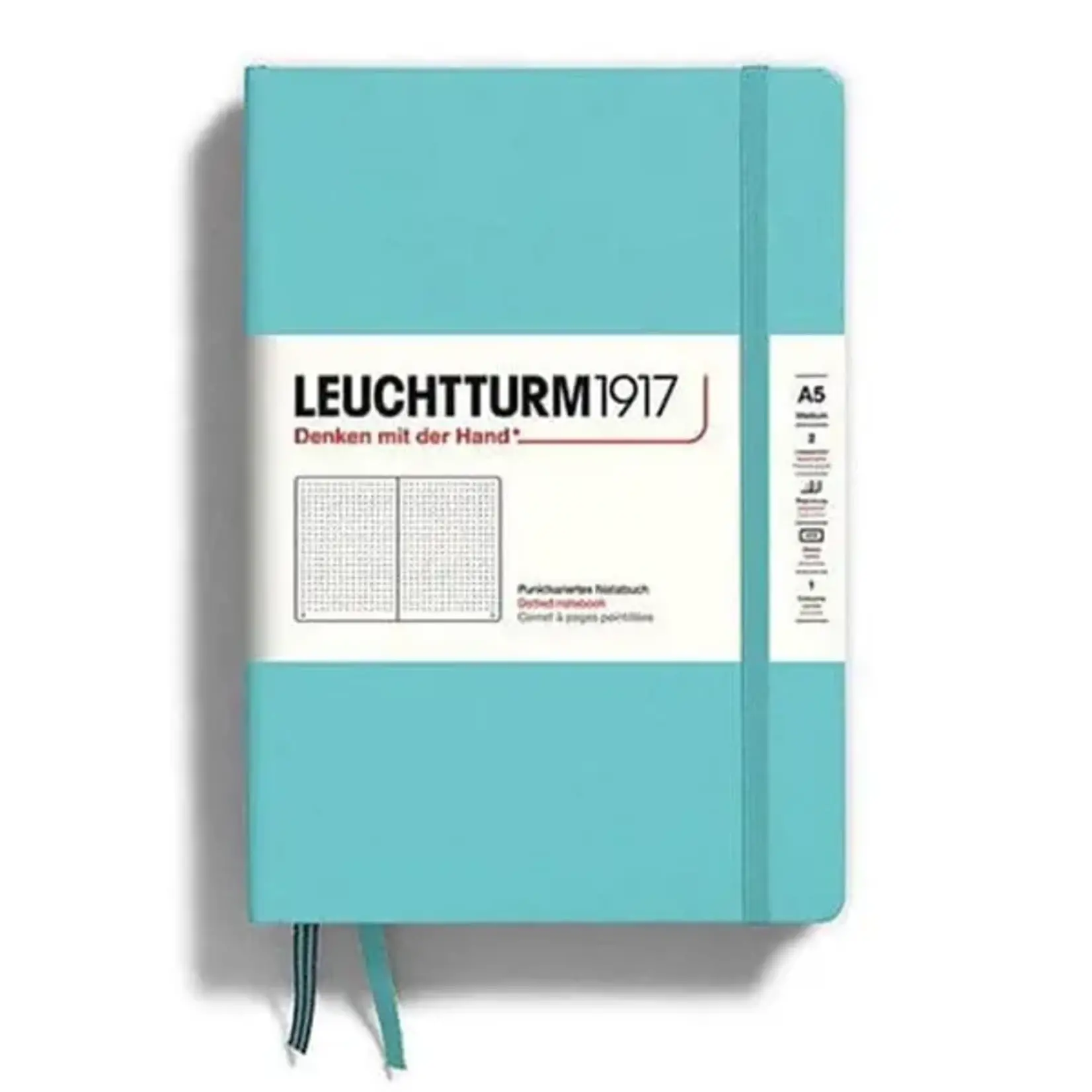 Leuchtturm A5 Hardcover Notebook, Aquamarine, Dotted