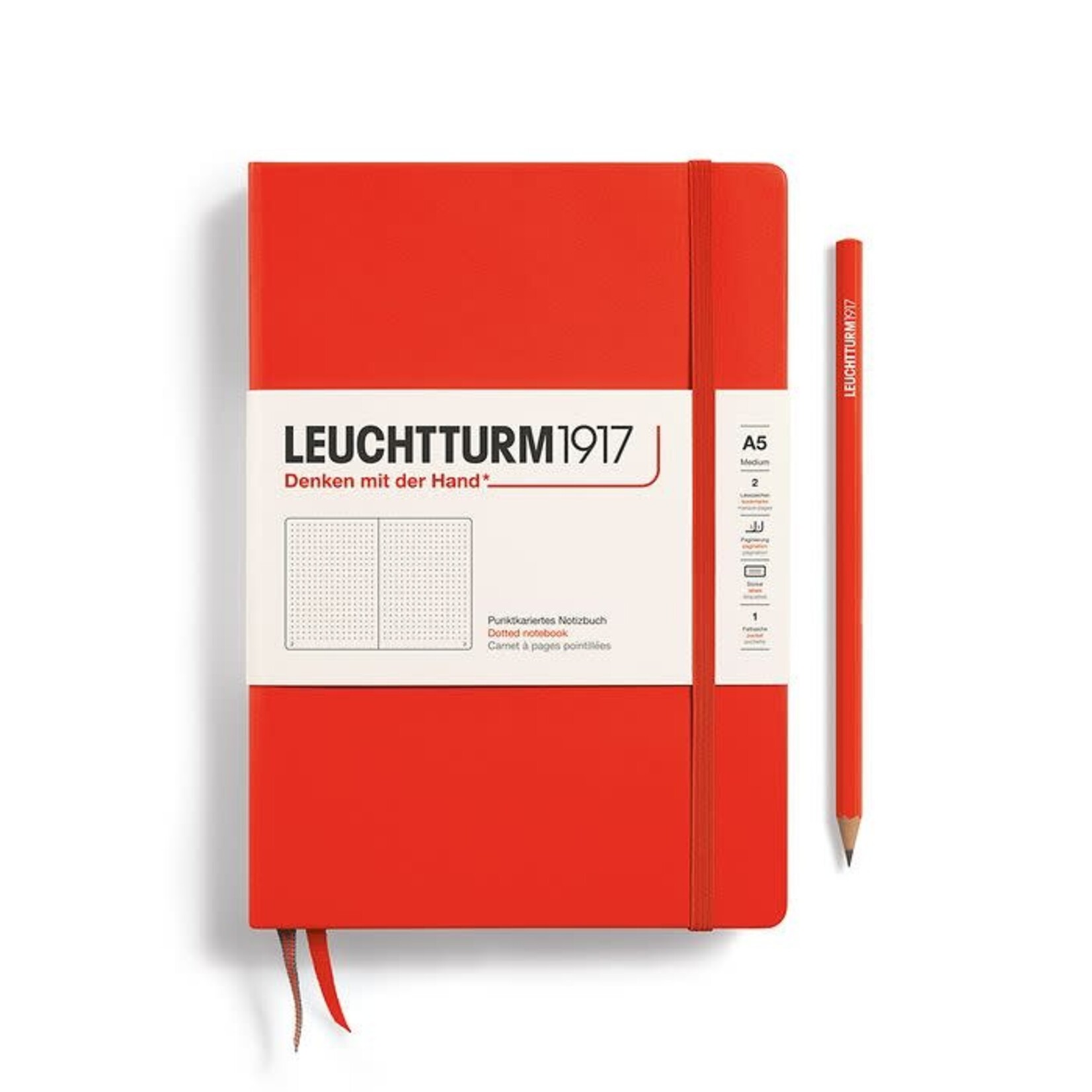 Leuchtturm Leuchtturm A5 Hardcover Notebook, Lobster, Dotted