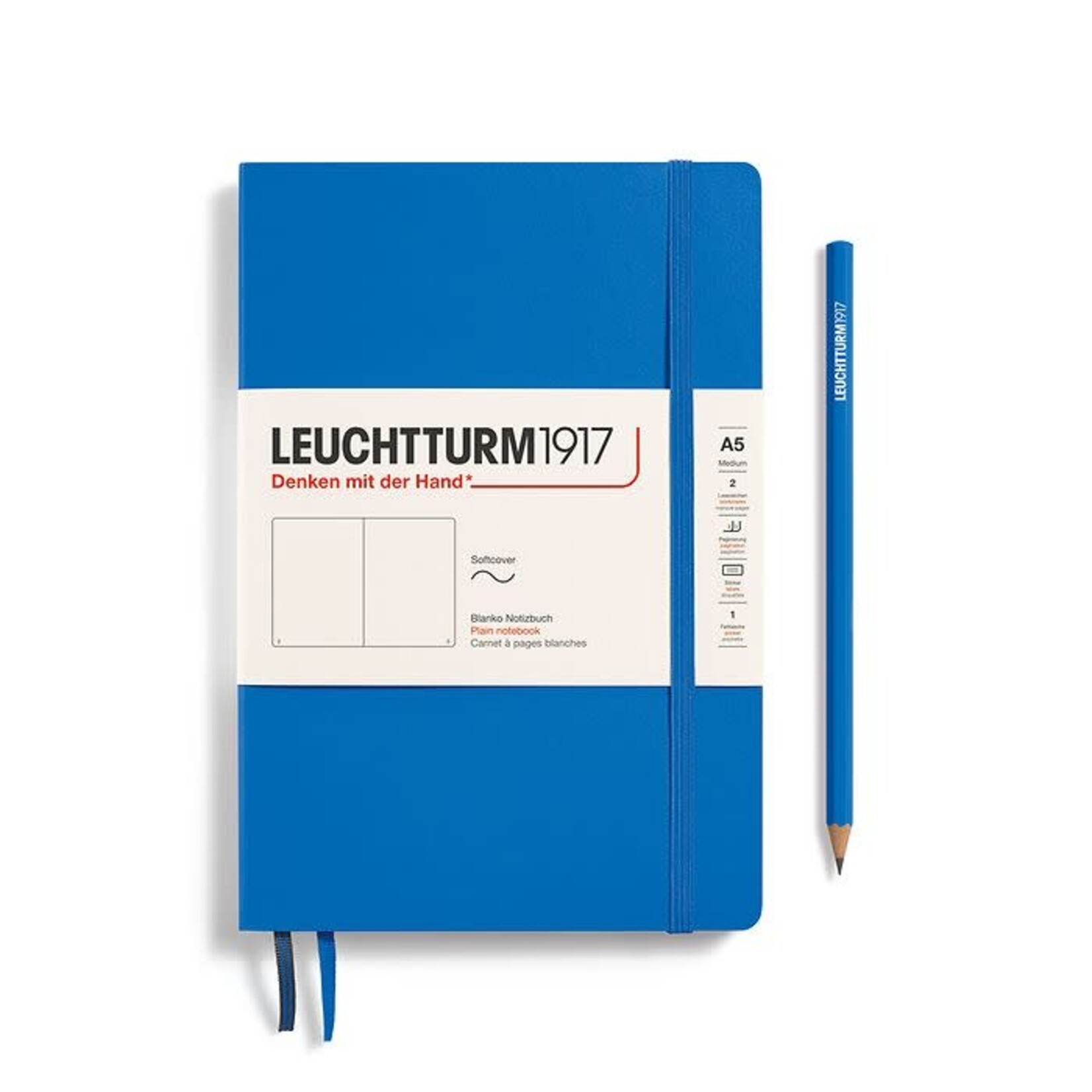 Leuchtturm Leuchtturm A5 Softcover Notebook, Sky, Plain
