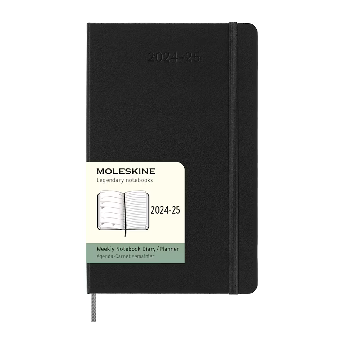 Moleskine Daily Planner 20242025 Large Soft cover (18 months, Black) Swipe Design