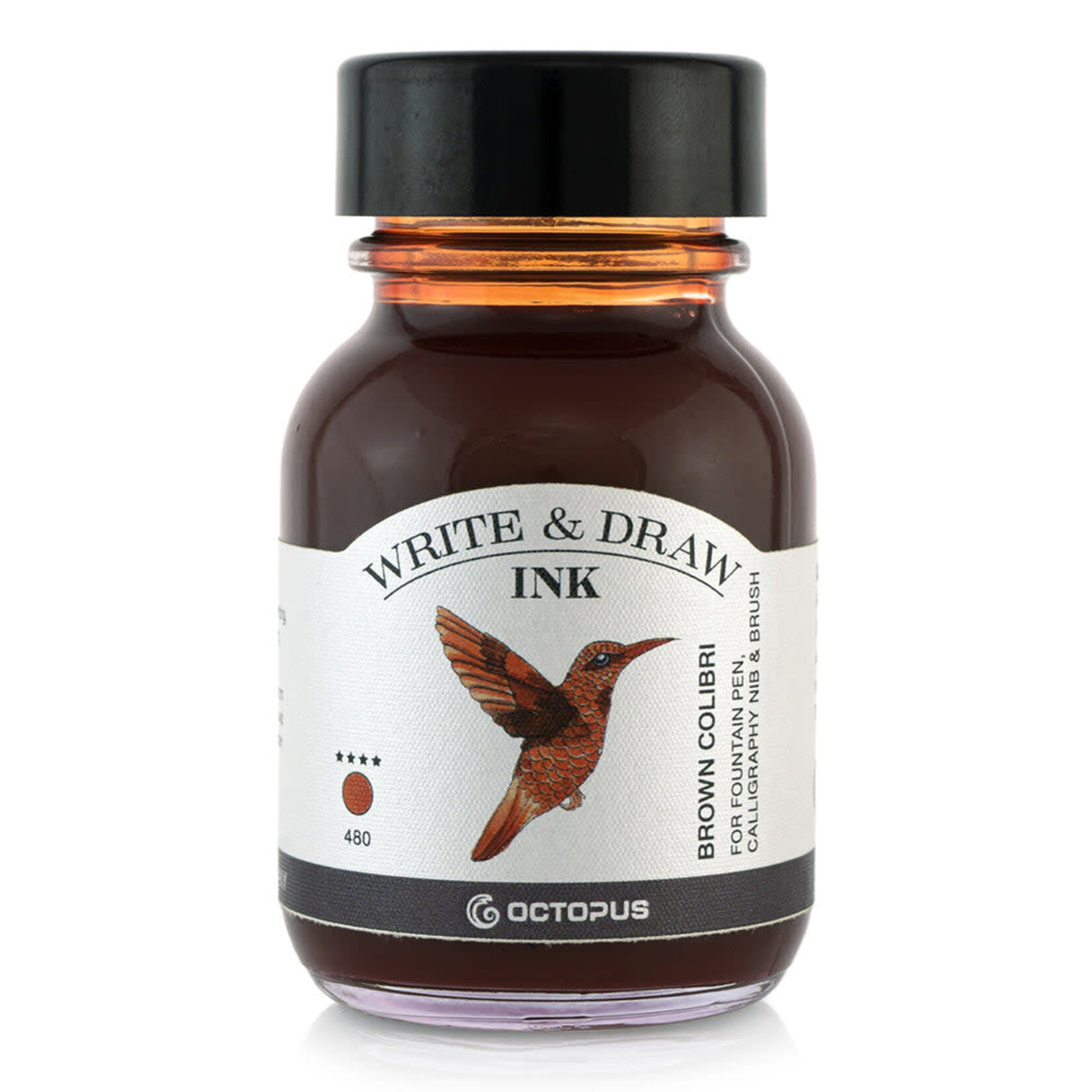 Octopus Octopus Fluids - Write & Draw Ink 50mL - Brown Colibri