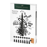 Faber Castell Pitt Artist Pens & Sketchbook Set (8 pens)
