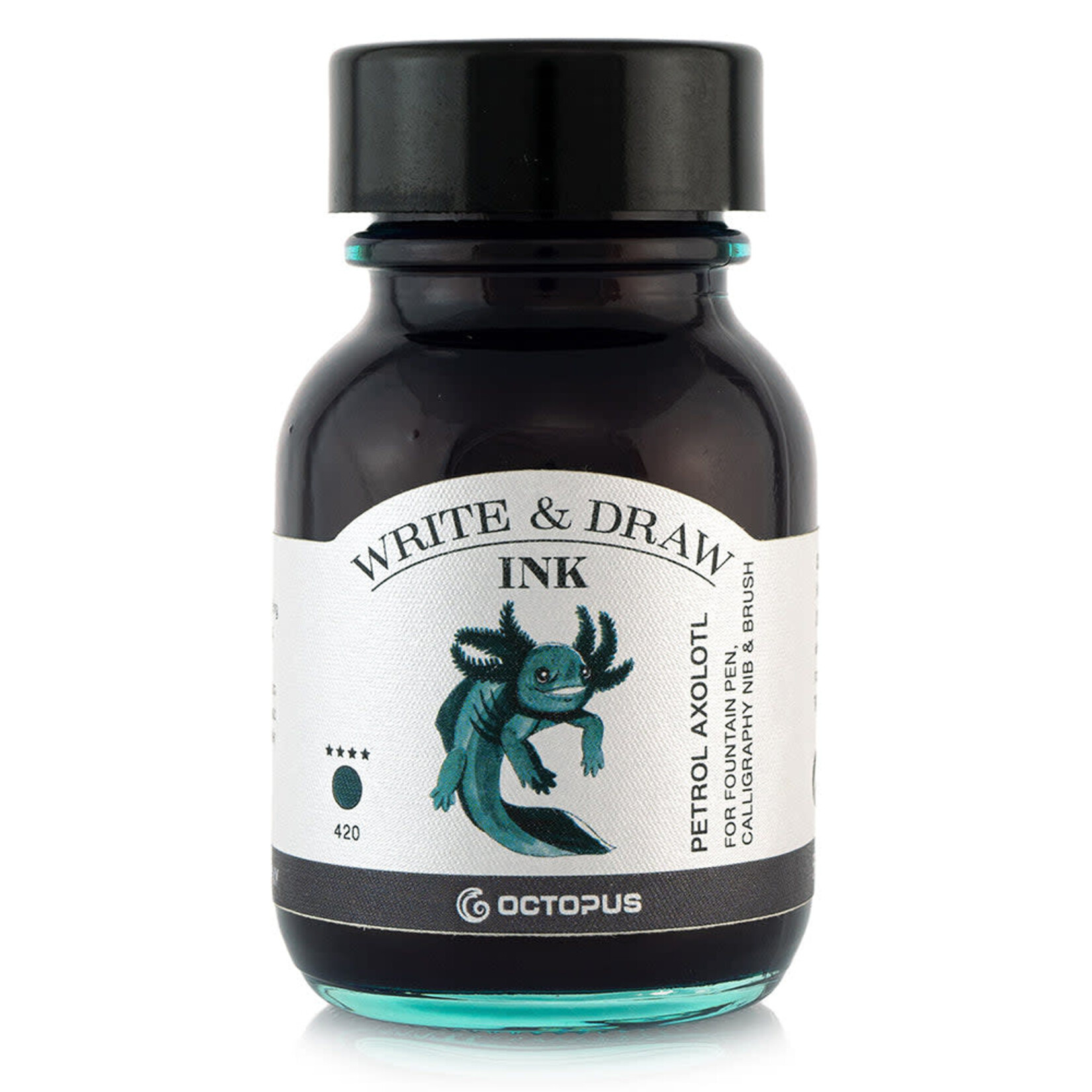 Octopus Octopus Fluids - Write & Draw Ink 50mL - Petrol Axolotl