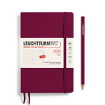 Weekly 2025 Planner + Notebook, Softcover (B6+), Port Red