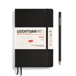 Weekly 2025 Planner + Notebook, Softcover (B6+), Black