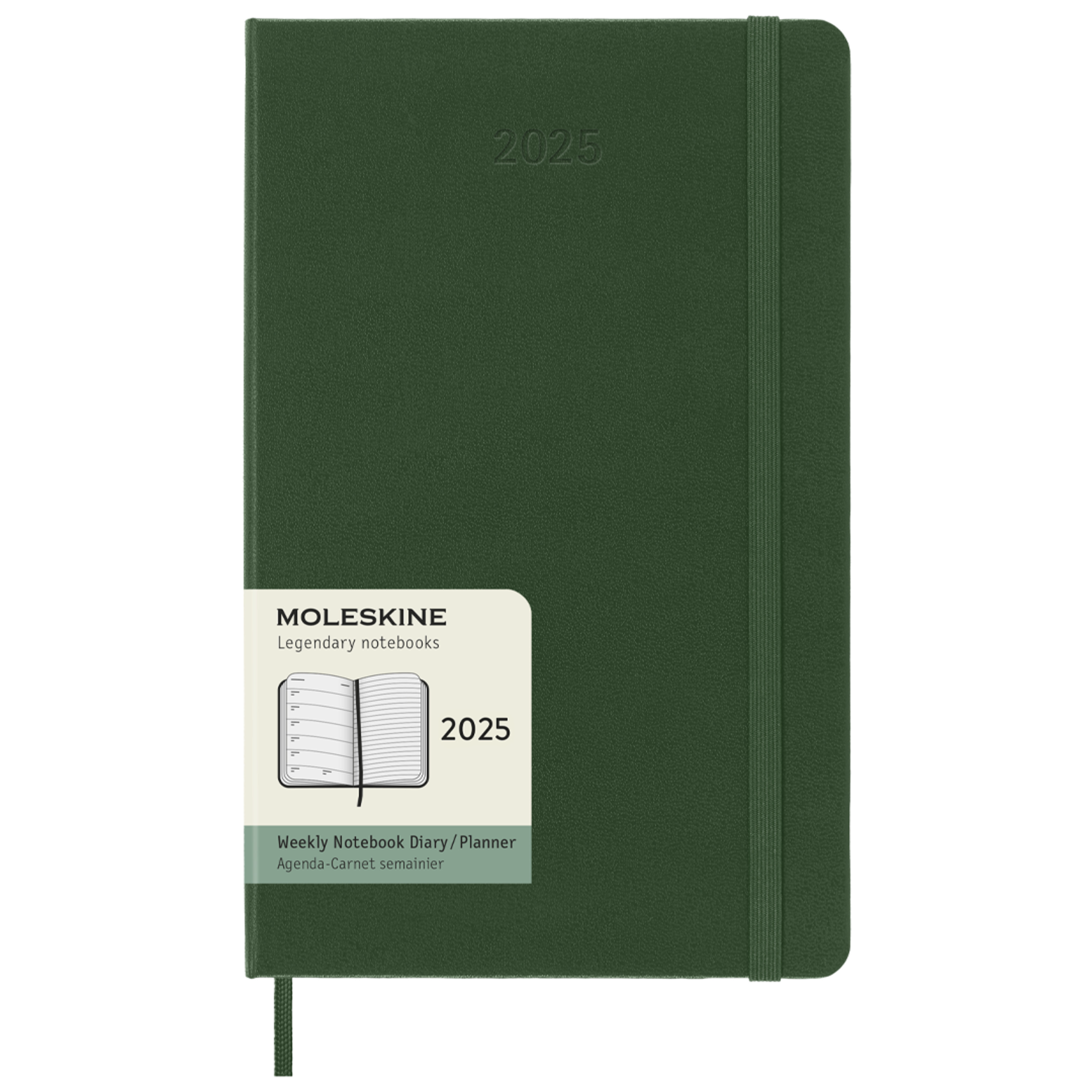 Moleskine Moleskine 12 Month Weekly Notebook - Large, Mrytle Green