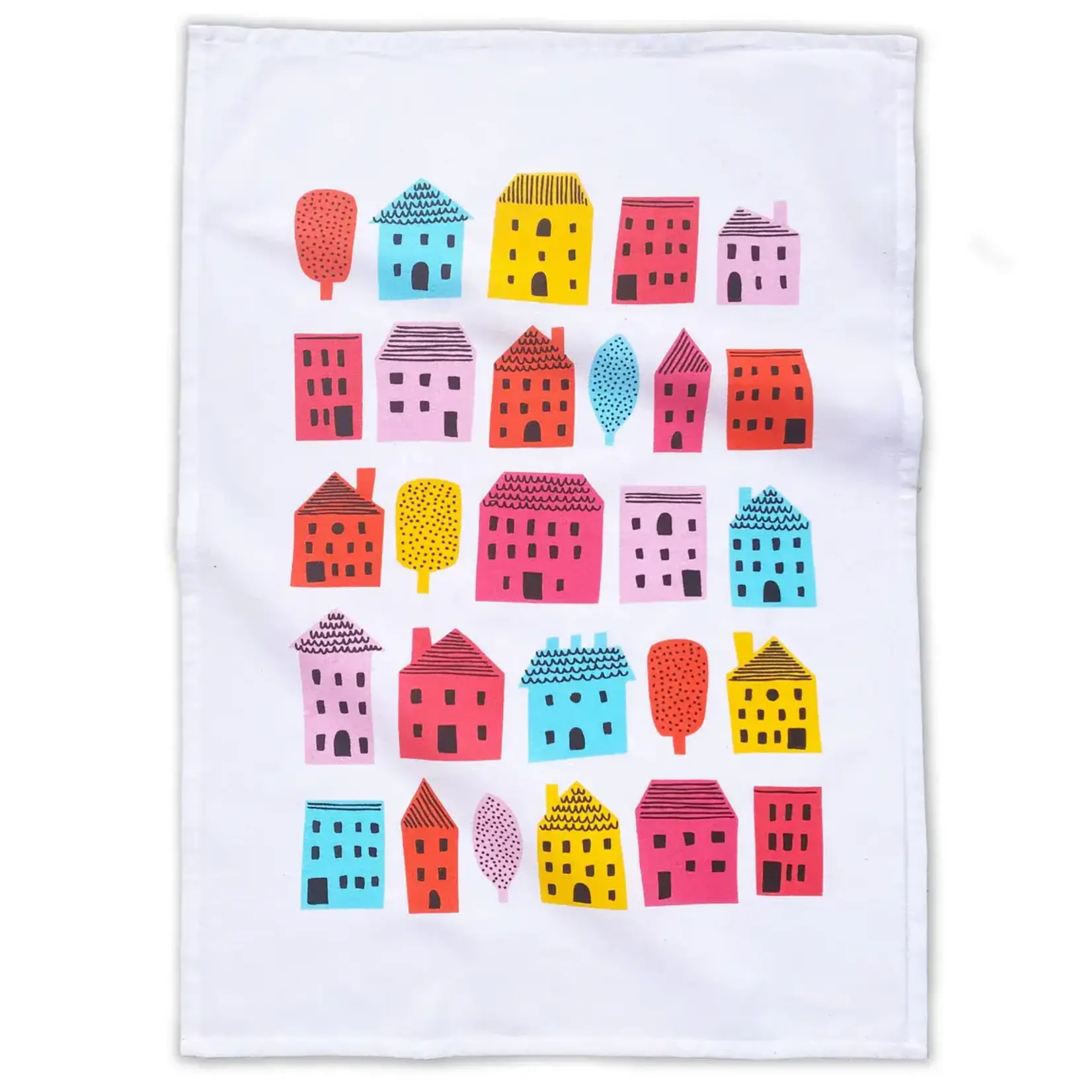 Badger & Burke Badger & Burke Little Houses Tea Towel
