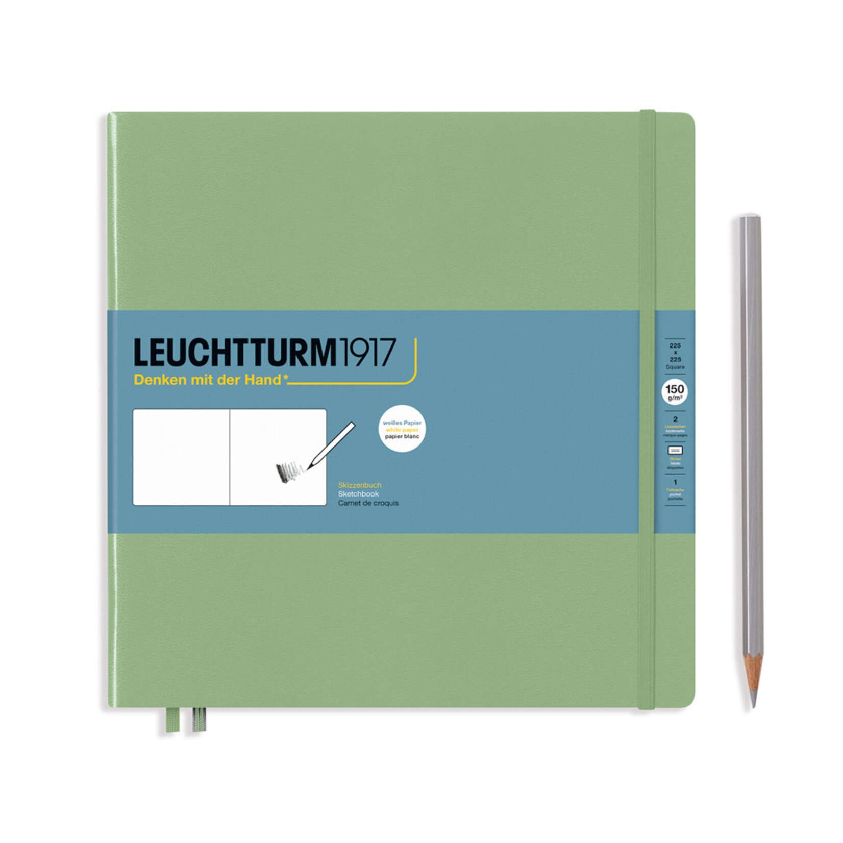 Leuchtturm Leuchtturm Sketchbook, Square - Sage