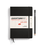 Leuchtturm Leuchtturm1917 Weekly Planner 18 Months 2024 - 2025 Medium - Black