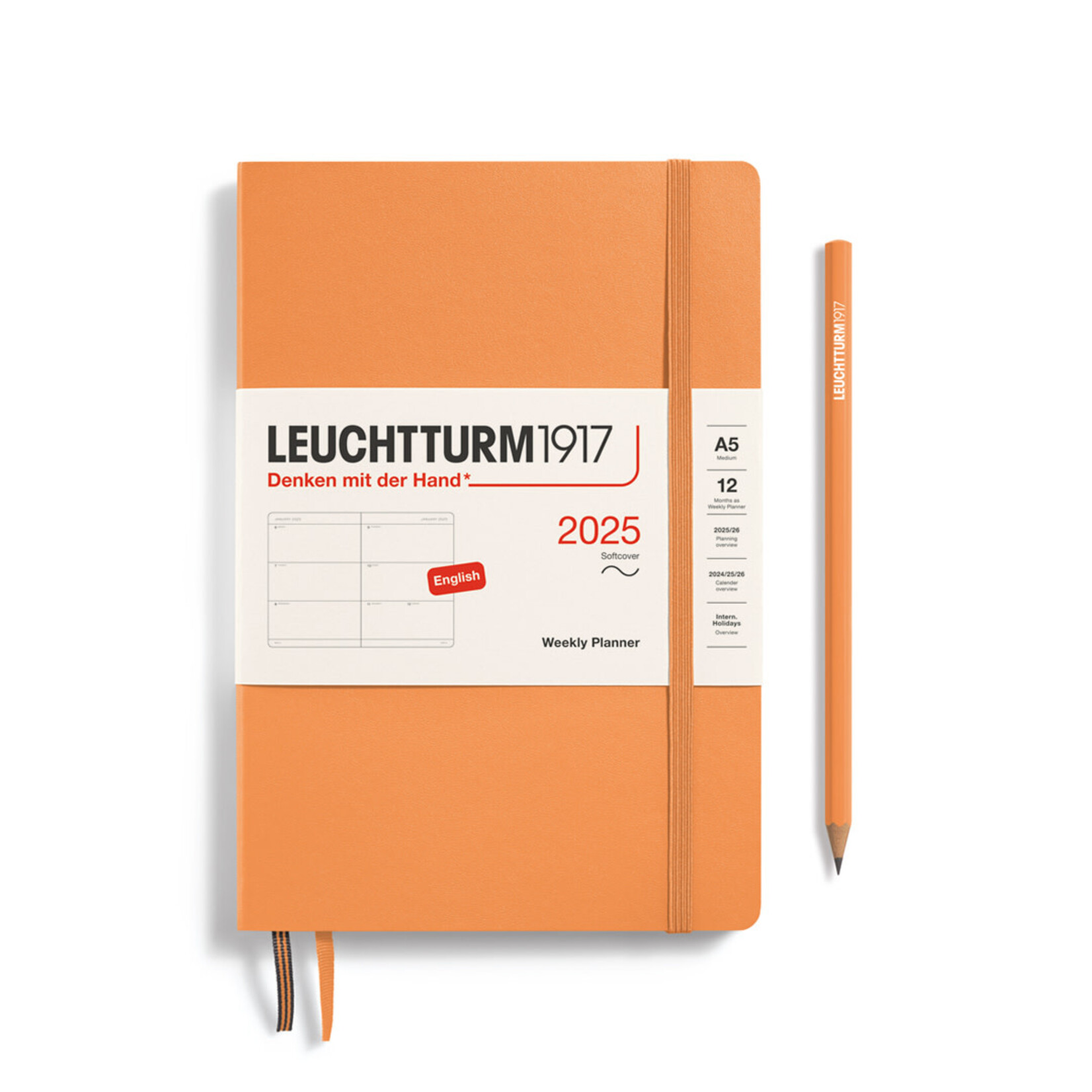 Leuchtturm Leuchtturm1917 Weekly 2025 Planner Medium Softcover (A5), Apricot