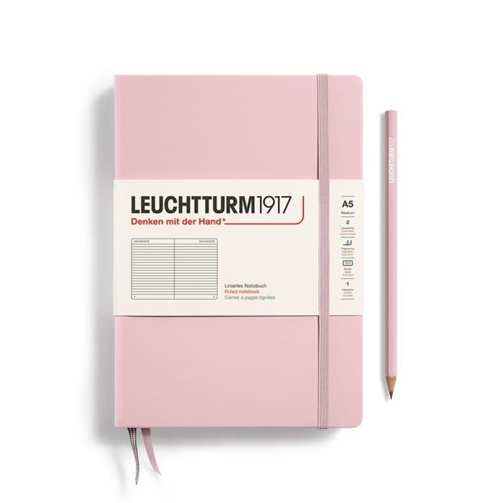 Leuchtturm Leuchtturm1917 Notebook, Medium (A5), Hardcover - Powder, Ruled